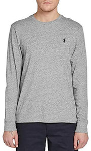 Polo Ralph Lauren Men's Crew Neck Long Sleeve Tee, Basic Black, Large