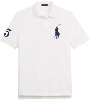 POLO RALPH LAUREN Men's Big Pony Classic Fit Mesh Polo Shirt (M, Black)