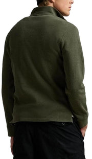 POLO RALPH LAUREN Mens Classic Estate-Rib Quarter-Zip Pullover Sweater (XXL, CedarBrownHtr)