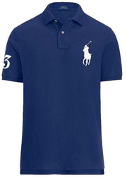 POLO RALPH LAUREN Men's Big Pony Classic Fit Mesh Polo Shirt (M, Black)