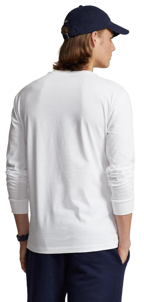 Polo Ralph Lauren Men's Crew Neck Long Sleeve Tee, Basic Black, Large