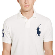 POLO RALPH LAUREN Men's Big Pony Classic Fit Mesh Polo Shirt (M, Black)