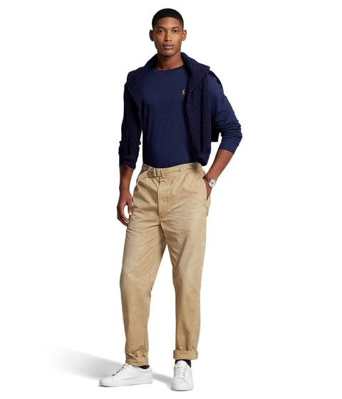 Polo Ralph Lauren Men's Crew Neck Long Sleeve Tee, Basic Black, Large