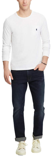 Polo Ralph Lauren Men's Crew Neck Long Sleeve Tee, Basic Black, Large