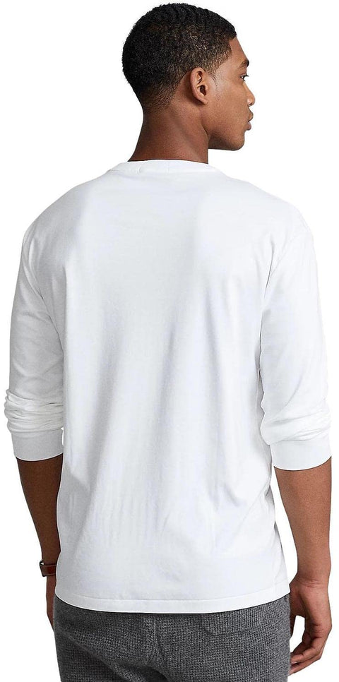 Polo Ralph Lauren Men's Crew Neck Long Sleeve Tee, Basic Black, Large