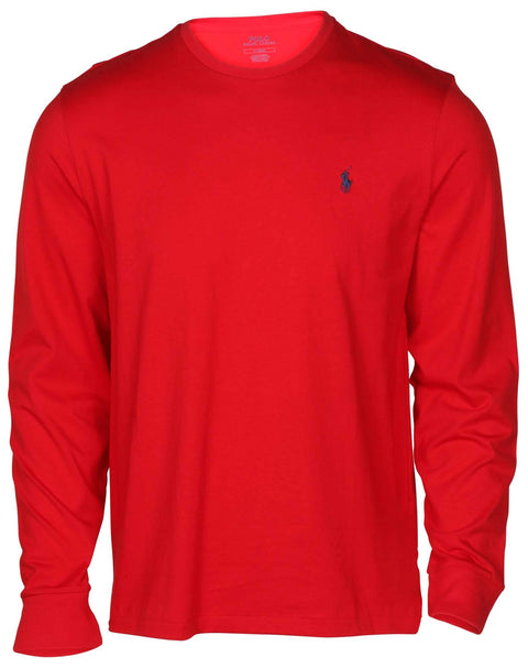 Polo Ralph Lauren Men's Crew Neck Long Sleeve Tee, Basic Black, Large
