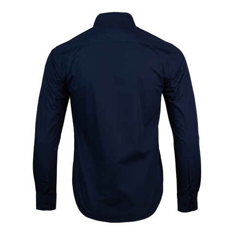 U.S. Polo Assn. Regular Fit Long Sleeve Button Down Dress Shirts for Men Wrinkle Free Long Sleeve Shirt Mens Formal Stretch Black Solid