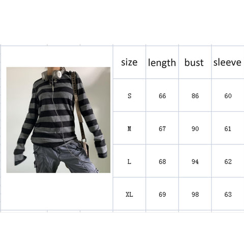 NaranjaBurbuja Y2k Fairy Grunge Graphic Long Sleeve Tees Tops Women E-Girls Aesthetic Gothic Skull Print Baggy T Shirts Emo Clothes 0-black Retro Fashion Uiui