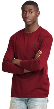 Polo Ralph Lauren Men's Crew Neck Long Sleeve Tee, Basic Black, Large