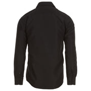 U.S. Polo Assn. Regular Fit Long Sleeve Button Down Dress Shirts for Men Wrinkle Free Long Sleeve Shirt Mens Formal Stretch Black Solid