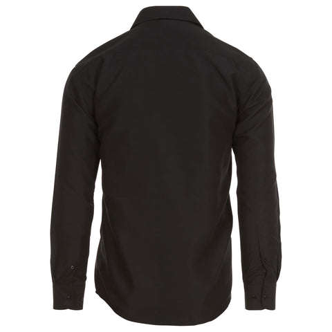 U.S. Polo Assn. Regular Fit Long Sleeve Button Down Dress Shirts for Men Wrinkle Free Long Sleeve Shirt Mens Formal Stretch Black Solid