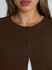 Trendy Queen Cropped Cardigan Sweaters for Women Lightweight Shrugs Crop Tops Y2k Fall Outfits Fashion Clothes 2025 Grey M