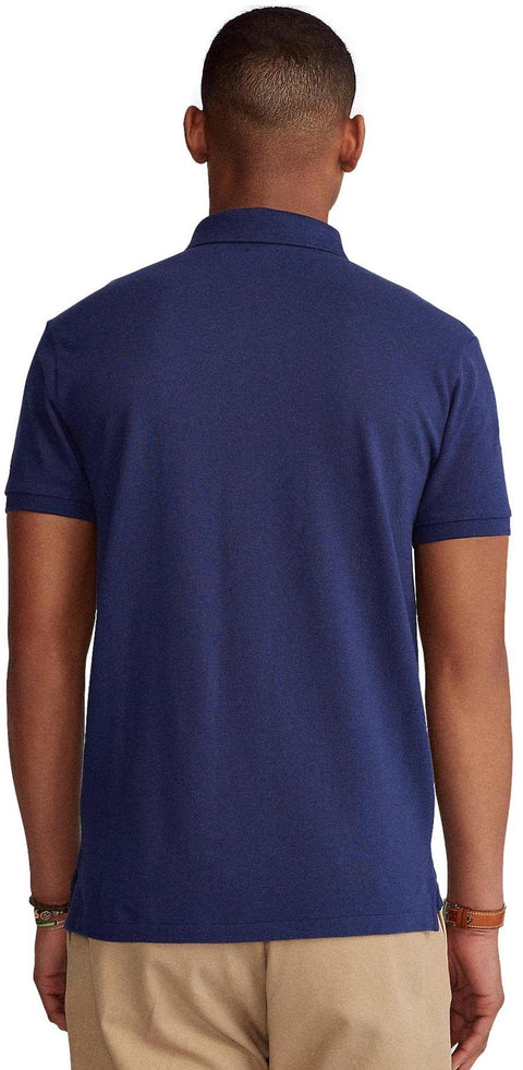 POLO RALPH LAUREN Men's Big Pony Classic Fit Mesh Polo Shirt (M, Black)