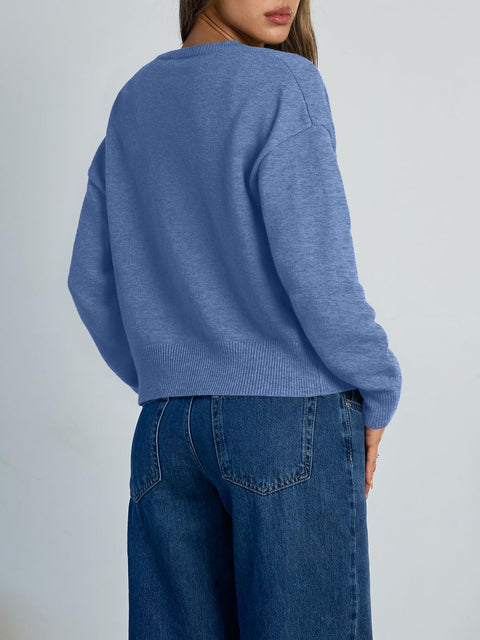 Trendy Queen Cropped Cardigan Sweaters for Women Lightweight Shrugs Crop Tops Y2k Fall Outfits Fashion Clothes 2025 Grey M