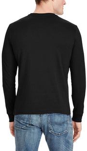 Polo Ralph Lauren Men's Crew Neck Long Sleeve Tee, Basic Black, Large