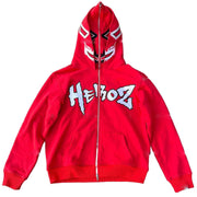 ZENMANCHEN Y2k Hoodies Puff Print Hoodie Grunge Graphic Zip Up Hoodies Y2k Jacket Hip Hop Streetwear Aesthetic Sweatshirts (US, Alpha, Large, Regular, Regular, 1-black)