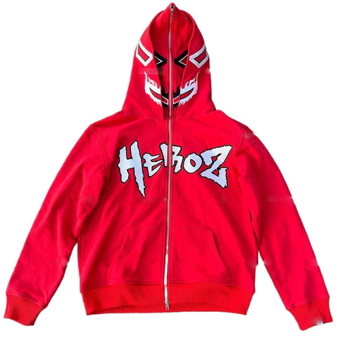 ZENMANCHEN Y2k Hoodies Puff Print Hoodie Grunge Graphic Zip Up Hoodies Y2k Jacket Hip Hop Streetwear Aesthetic Sweatshirts (US, Alpha, Large, Regular, Regular, 1-black)