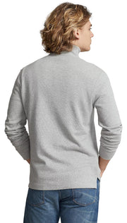 POLO RALPH LAUREN Mens Classic Estate-Rib Quarter-Zip Pullover Sweater (XXL, CedarBrownHtr)