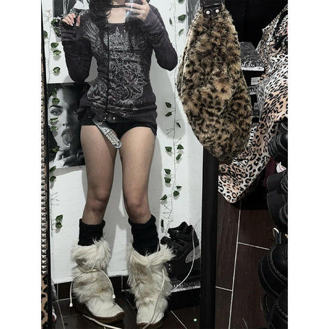 Grunge Shirts Emo Clothe Teen Girls Vintage Graphic Tee Y2k 2000s Goth Top Women Mcbling Long Sleeve Streetwear (Black Purple,Small)