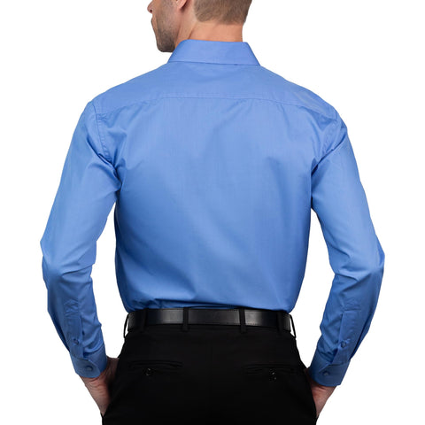 U.S. Polo Assn. Regular Fit Long Sleeve Button Down Dress Shirts for Men Wrinkle Free Long Sleeve Shirt Mens Formal Stretch Black Solid