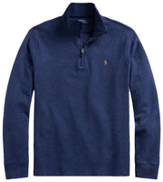 POLO RALPH LAUREN Mens Classic Estate-Rib Quarter-Zip Pullover Sweater (XXL, CedarBrownHtr)