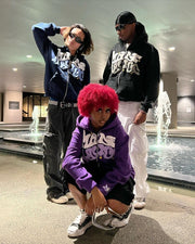 ZENMANCHEN Y2k Hoodies Puff Print Hoodie Grunge Graphic Zip Up Hoodies Y2k Jacket Hip Hop Streetwear Aesthetic Sweatshirts (US, Alpha, Large, Regular, Regular, 1-black)