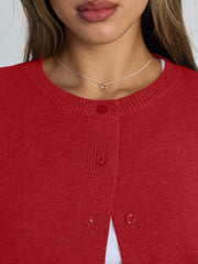 Trendy Queen Cropped Cardigan Sweaters for Women Lightweight Shrugs Crop Tops Y2k Fall Outfits Fashion Clothes 2025 Grey M