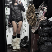 Grunge Shirts Emo Clothe Teen Girls Vintage Graphic Tee Y2k 2000s Goth Top Women Mcbling Long Sleeve Streetwear (Black Purple,Small)