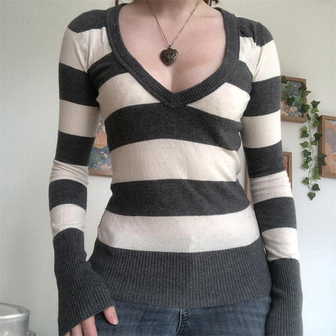 NaranjaBurbuja Y2k Fairy Grunge Graphic Long Sleeve Tees Tops Women E-Girls Aesthetic Gothic Skull Print Baggy T Shirts Emo Clothes 0-black Retro Fashion Uiui