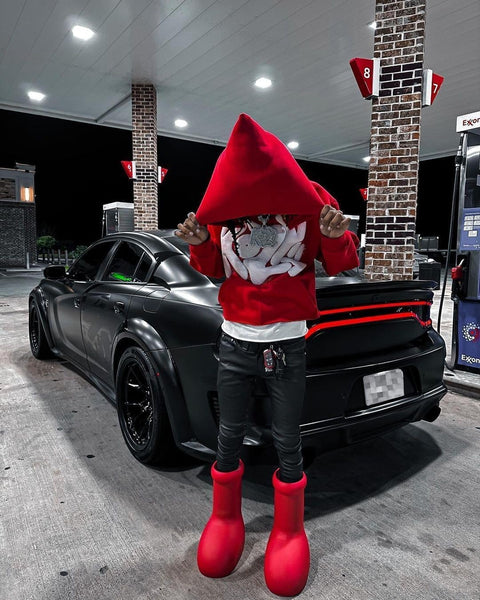 ZENMANCHEN Y2k Hoodies Puff Print Hoodie Grunge Graphic Zip Up Hoodies Y2k Jacket Hip Hop Streetwear Aesthetic Sweatshirts (US, Alpha, Large, Regular, Regular, 1-black)