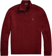 POLO RALPH LAUREN Mens Classic Estate-Rib Quarter-Zip Pullover Sweater (XXL, CedarBrownHtr)