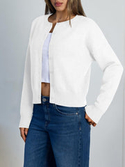 Trendy Queen Cropped Cardigan Sweaters for Women Lightweight Shrugs Crop Tops Y2k Fall Outfits Fashion Clothes 2025 Grey M