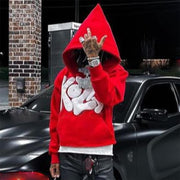 ZENMANCHEN Y2k Hoodies Puff Print Hoodie Grunge Graphic Zip Up Hoodies Y2k Jacket Hip Hop Streetwear Aesthetic Sweatshirts (US, Alpha, Large, Regular, Regular, 1-black)