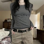 NaranjaBurbuja Y2k Fairy Grunge Graphic Long Sleeve Tees Tops Women E-Girls Aesthetic Gothic Skull Print Baggy T Shirts Emo Clothes 0-black Retro Fashion Uiui