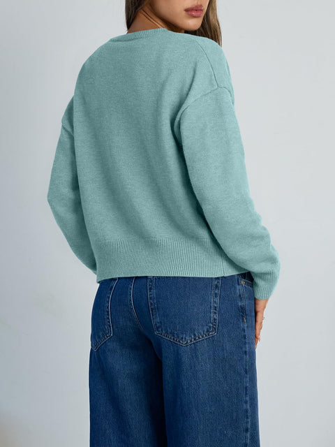 Trendy Queen Cropped Cardigan Sweaters for Women Lightweight Shrugs Crop Tops Y2k Fall Outfits Fashion Clothes 2025 Grey M