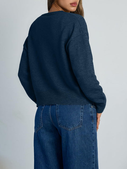 Trendy Queen Cropped Cardigan Sweaters for Women Lightweight Shrugs Crop Tops Y2k Fall Outfits Fashion Clothes 2025 Grey M