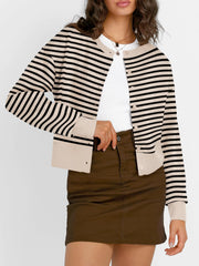 Trendy Queen Cropped Cardigan Sweaters for Women Lightweight Shrugs Crop Tops Y2k Fall Outfits Fashion Clothes 2025 Grey M