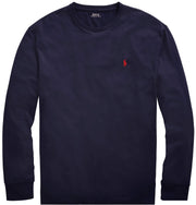 Polo Ralph Lauren Men's Crew Neck Long Sleeve Tee, Basic Black, Large