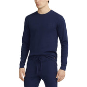 Polo Ralph Lauren Men's Crew Neck Long Sleeve Tee, Basic Black, Large
