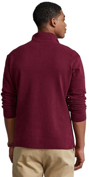 POLO RALPH LAUREN Mens Classic Estate-Rib Quarter-Zip Pullover Sweater (XXL, CedarBrownHtr)