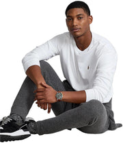 Polo Ralph Lauren Men's Crew Neck Long Sleeve Tee, Basic Black, Large