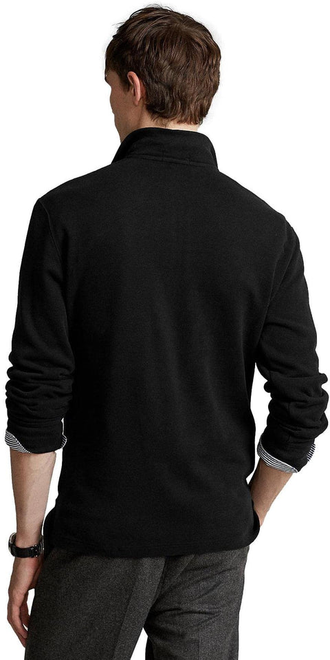 POLO RALPH LAUREN Mens Classic Estate-Rib Quarter-Zip Pullover Sweater (XXL, CedarBrownHtr)