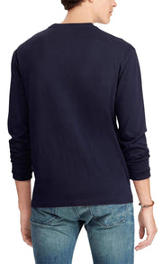 Polo Ralph Lauren Men's Crew Neck Long Sleeve Tee, Basic Black, Large