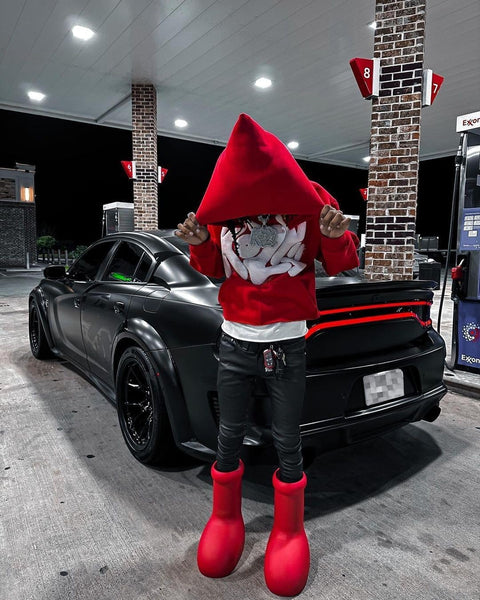 ZENMANCHEN Y2k Hoodies Puff Print Hoodie Grunge Graphic Zip Up Hoodies Y2k Jacket Hip Hop Streetwear Aesthetic Sweatshirts (US, Alpha, Large, Regular, Regular, 1-black)