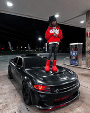 ZENMANCHEN Y2k Hoodies Puff Print Hoodie Grunge Graphic Zip Up Hoodies Y2k Jacket Hip Hop Streetwear Aesthetic Sweatshirts (US, Alpha, Large, Regular, Regular, 1-black)