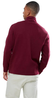 POLO RALPH LAUREN Mens Classic Estate-Rib Quarter-Zip Pullover Sweater (XXL, CedarBrownHtr)