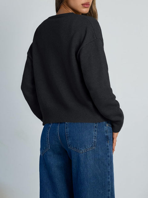 Trendy Queen Cropped Cardigan Sweaters for Women Lightweight Shrugs Crop Tops Y2k Fall Outfits Fashion Clothes 2025 Grey M