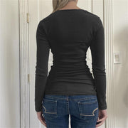 NaranjaBurbuja Y2k Fairy Grunge Graphic Long Sleeve Tees Tops Women E-Girls Aesthetic Gothic Skull Print Baggy T Shirts Emo Clothes 0-black Retro Fashion Uiui