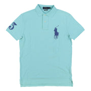 POLO RALPH LAUREN Men's Big Pony Classic Fit Mesh Polo Shirt (M, Black)