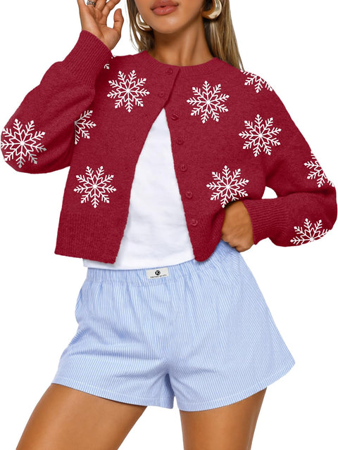 Trendy Queen Cropped Cardigan Sweaters for Women Lightweight Shrugs Crop Tops Y2k Fall Outfits Fashion Clothes 2025 Grey M